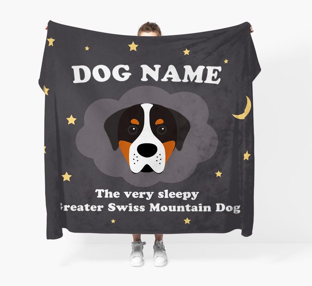 The Very Sleepy...: - Personalized {breedFullName} Throw Blanket