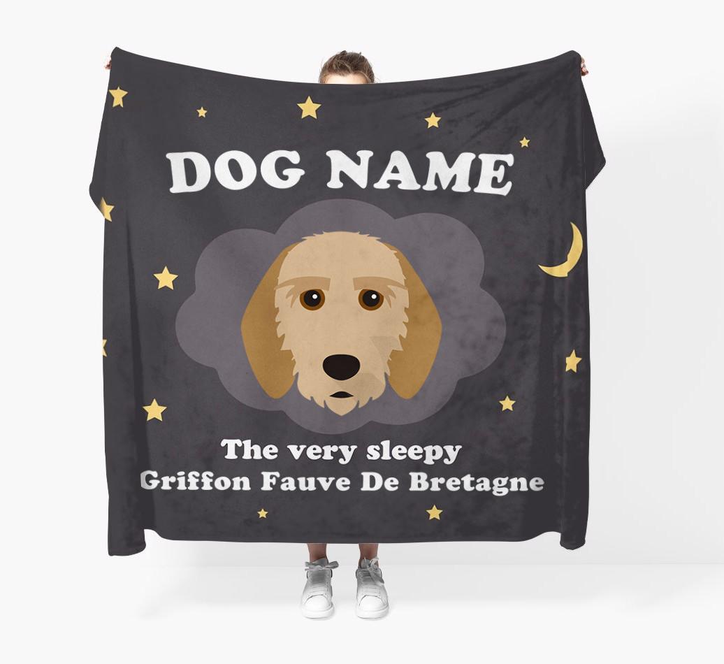 The Very Sleepy...: - Personalized {breedFullName} Throw Blanket