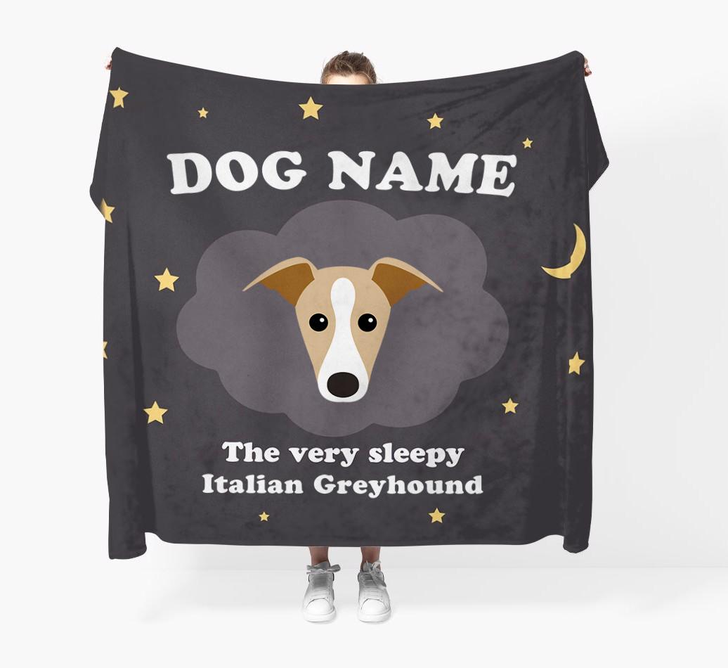 The Very Sleepy...: - Personalized {breedFullName} Throw Blanket