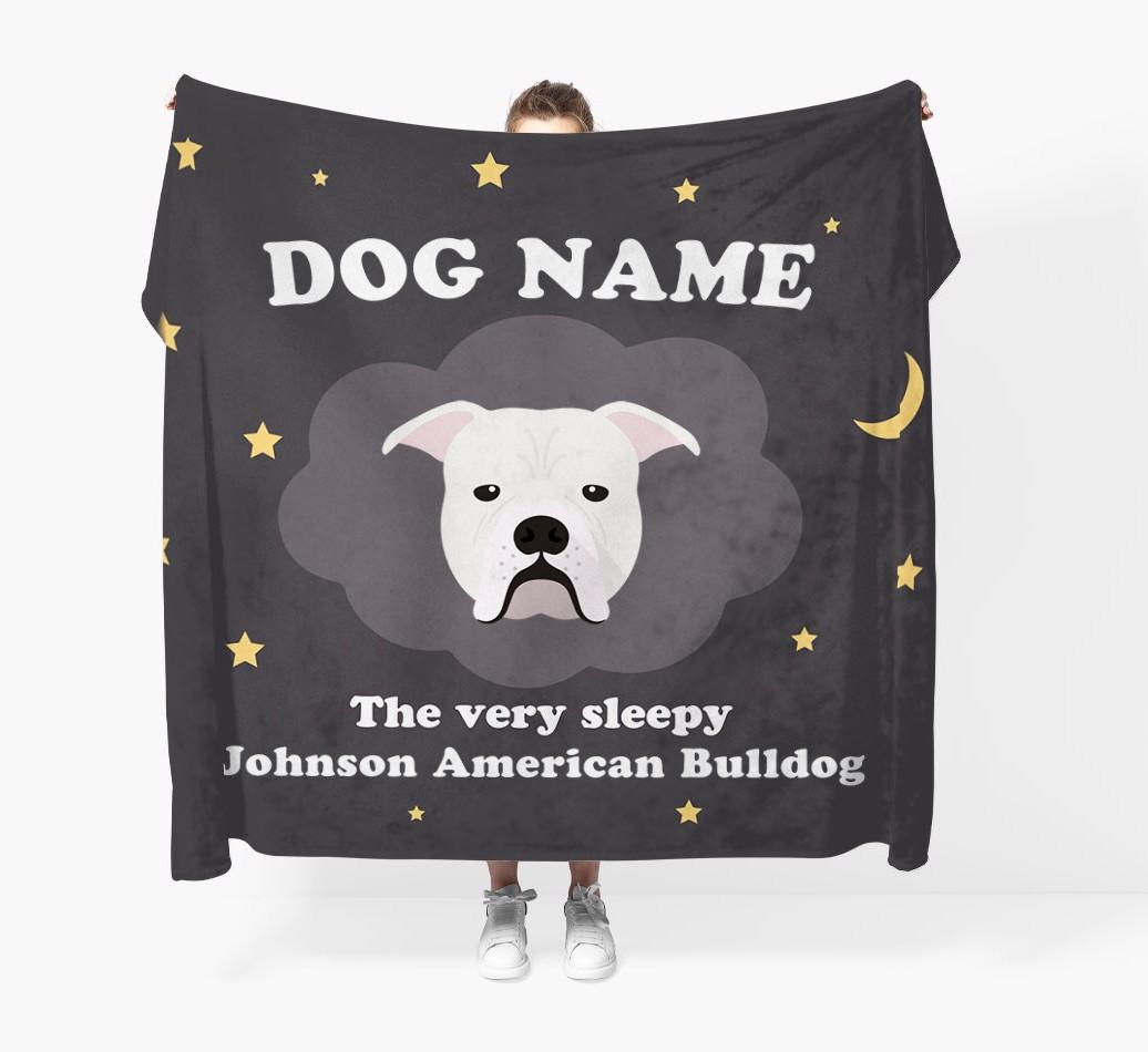 The Very Sleepy...: - Personalized {breedFullName} Throw Blanket