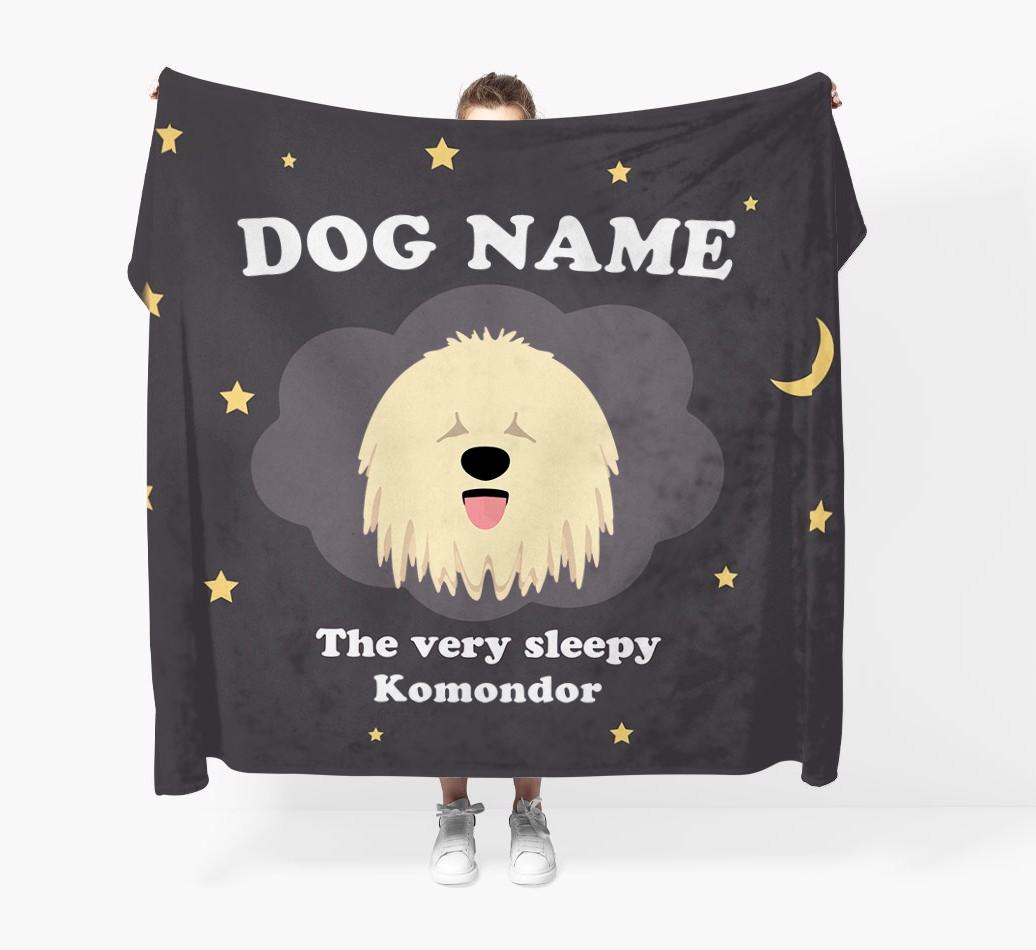 The Very Sleepy...: - Personalized {breedFullName} Throw Blanket