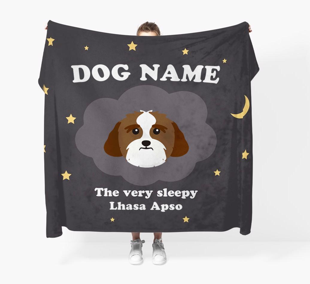 The Very Sleepy...: - Personalized {breedFullName} Throw Blanket