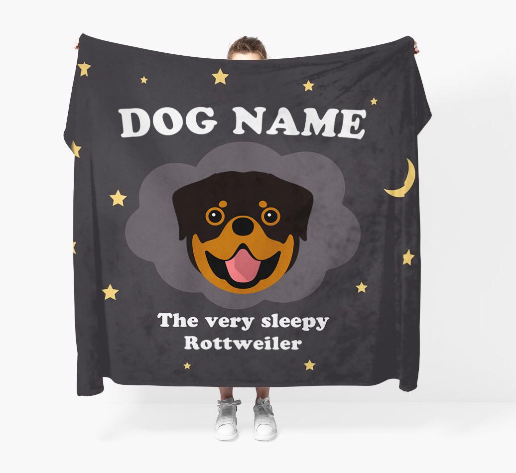 The Very Sleepy...: - Personalized {breedFullName} Throw Blanket