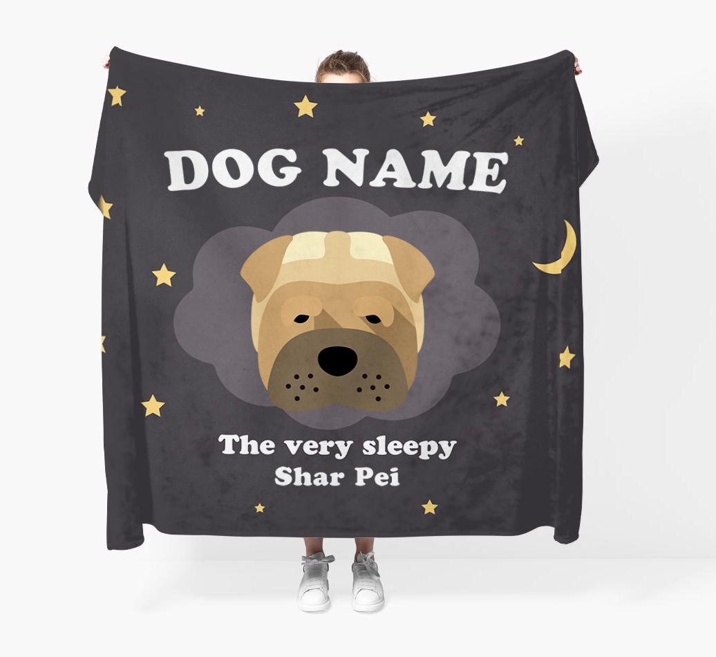 The Very Sleepy...: - Personalized {breedFullName} Throw Blanket