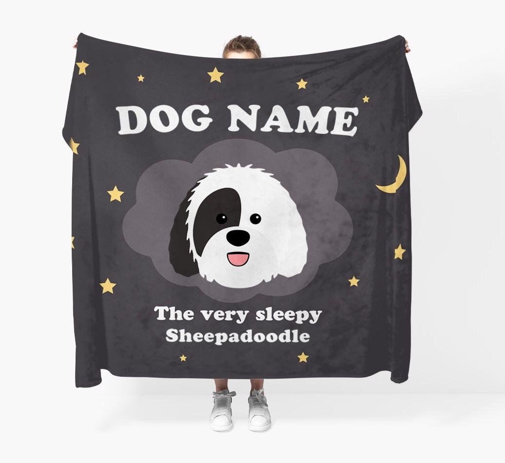 The Very Sleepy...: - Personalized {breedFullName} Throw Blanket