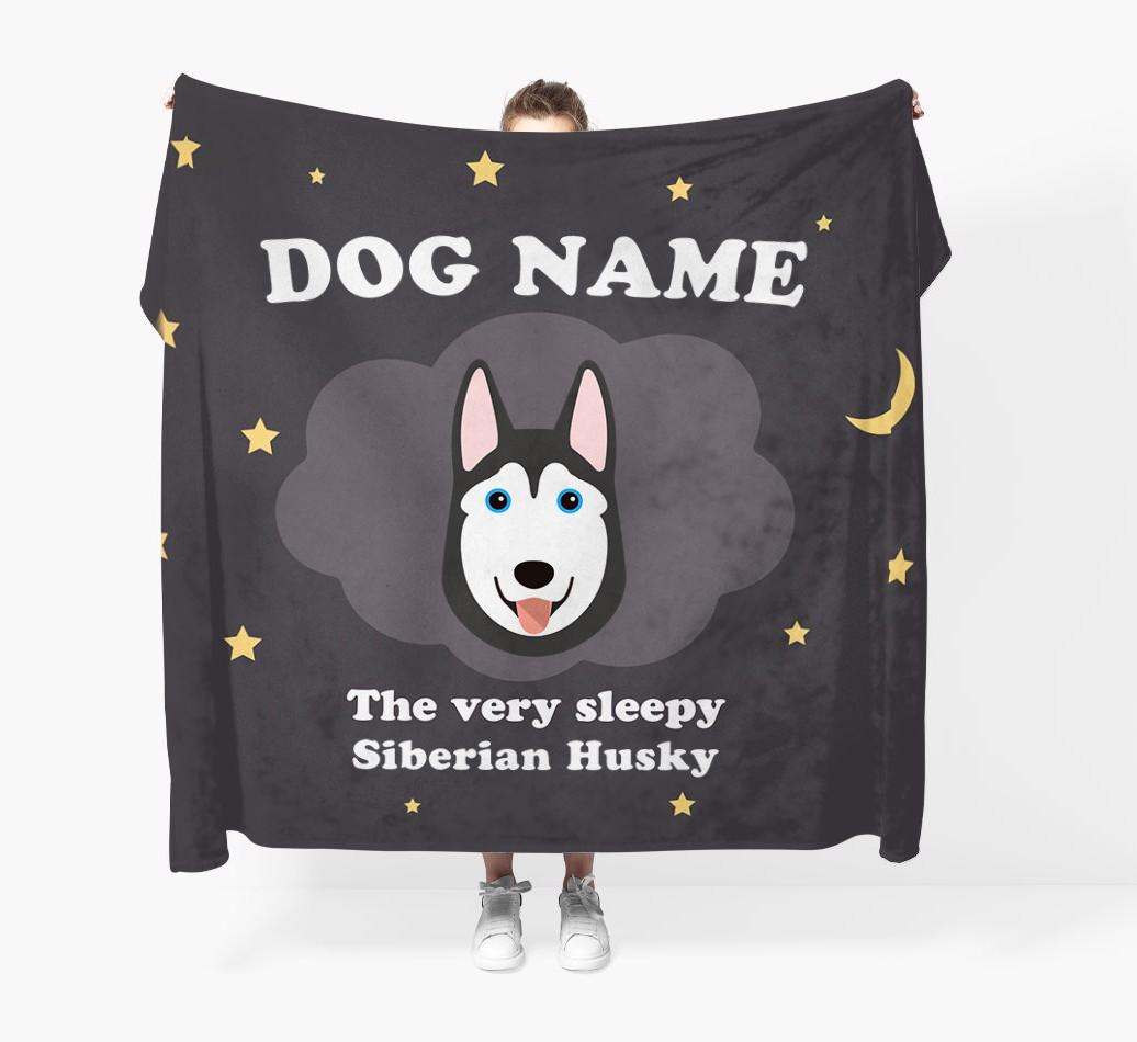 The Very Sleepy...: - Personalized {breedFullName} Throw Blanket