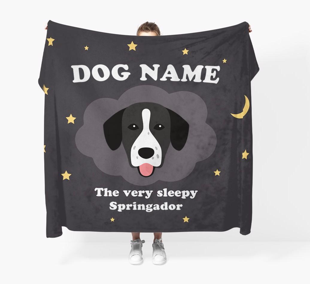 The Very Sleepy...: - Personalized {breedFullName} Throw Blanket