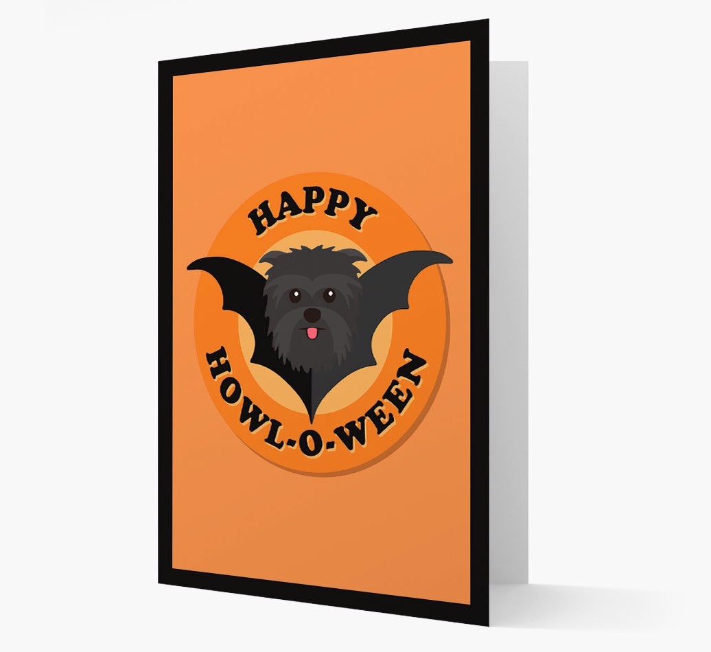 'Happy Howl-o-ween' - Personalized {breedFullName} Halloween Card