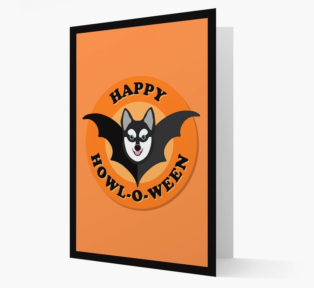 'Happy Howl-o-ween' - Personalized {breedFullName} Halloween Card