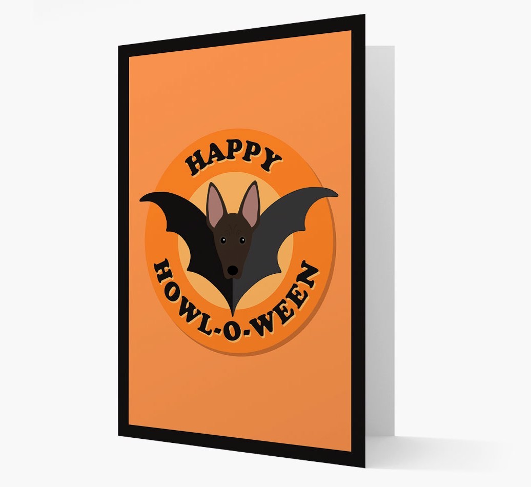 'Happy Howl-o-ween' - Personalized {breedFullName} Halloween Card