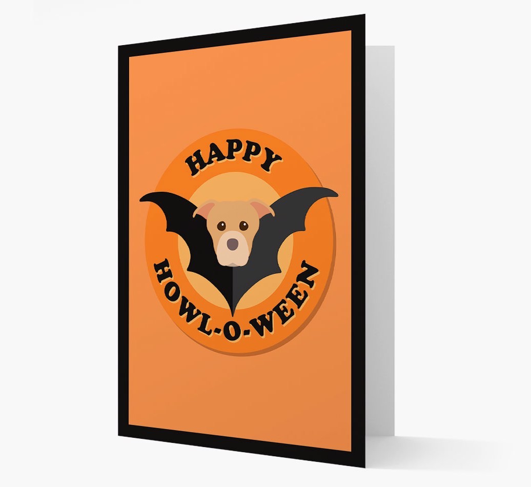 'Happy Howl-o-ween' - Personalized {breedFullName} Halloween Card