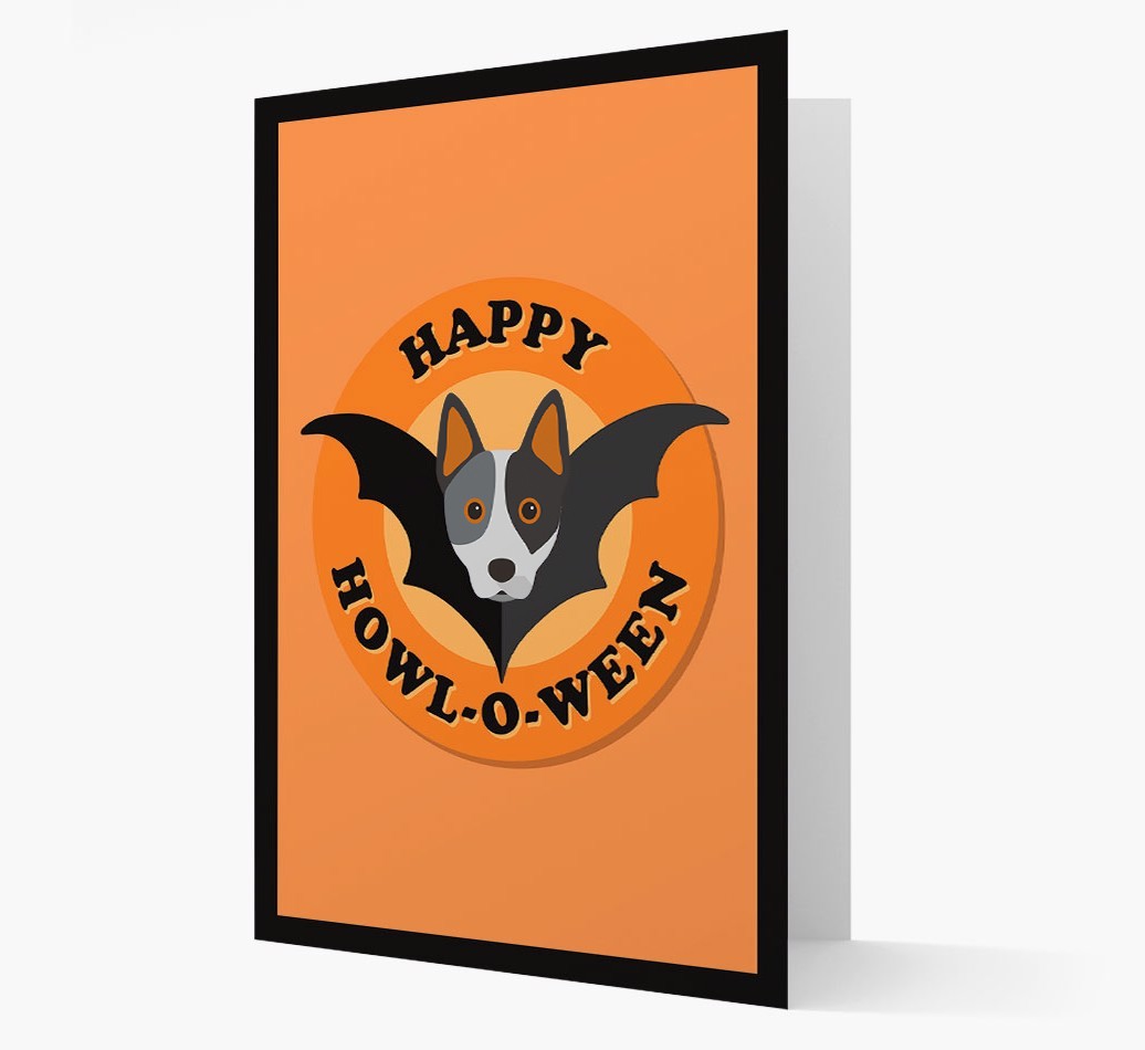 'Happy Howl-o-ween' - Personalized {breedFullName} Halloween Card