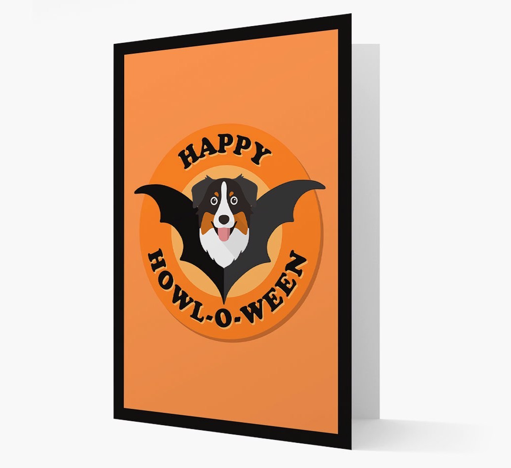 'Happy Howl-o-ween' - Personalized {breedFullName} Halloween Card