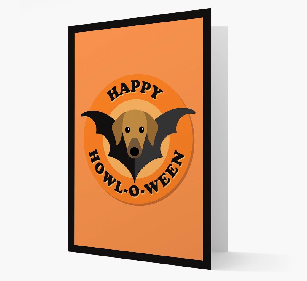 'Happy Howl-o-ween' - Personalized {breedFullName} Halloween Card