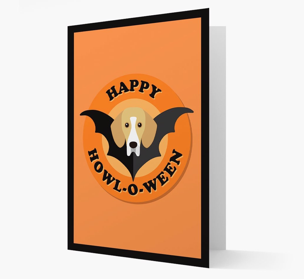 'Happy Howl-o-ween' - Personalized {breedFullName} Halloween Card