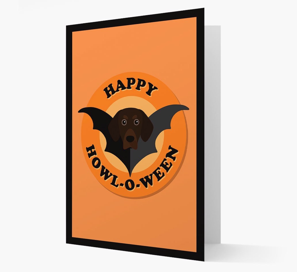 'Happy Howl-o-ween' - Personalized {breedFullName} Halloween Card