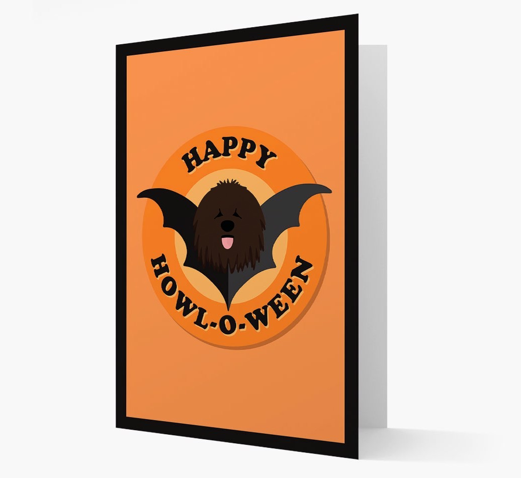 'Happy Howl-o-ween' - Personalized {breedFullName} Halloween Card