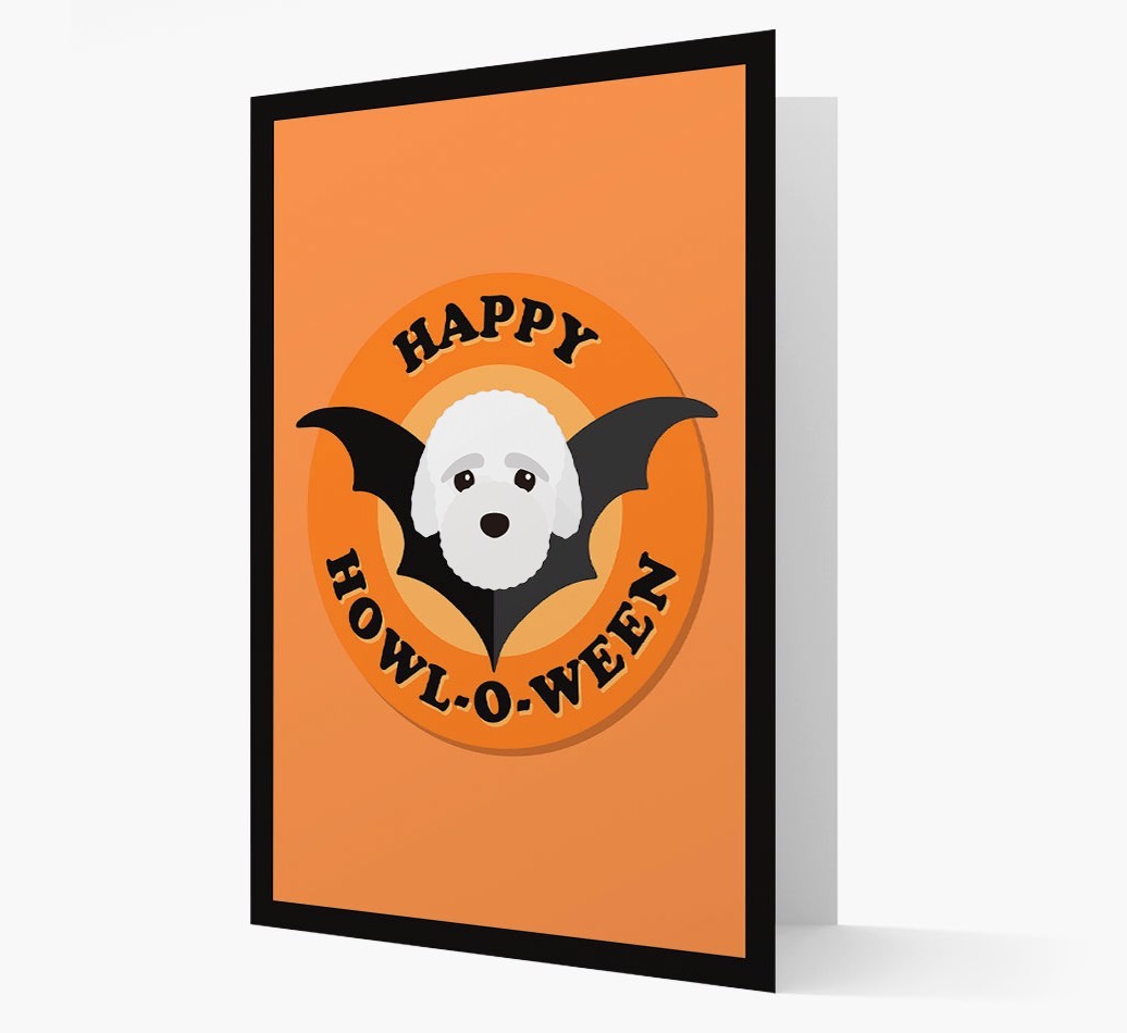 'Happy Howl-o-ween' - Personalized {breedFullName} Halloween Card