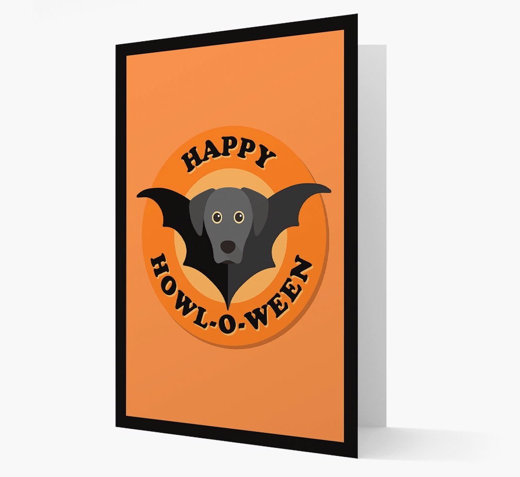 'Happy Howl-o-ween' - Personalized {breedFullName} Halloween Card