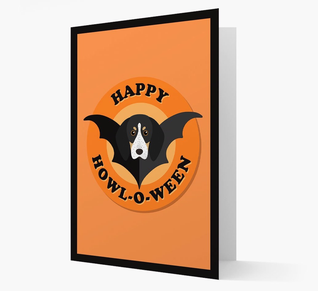 'Happy Howl-o-ween' - Personalized {breedFullName} Halloween Card