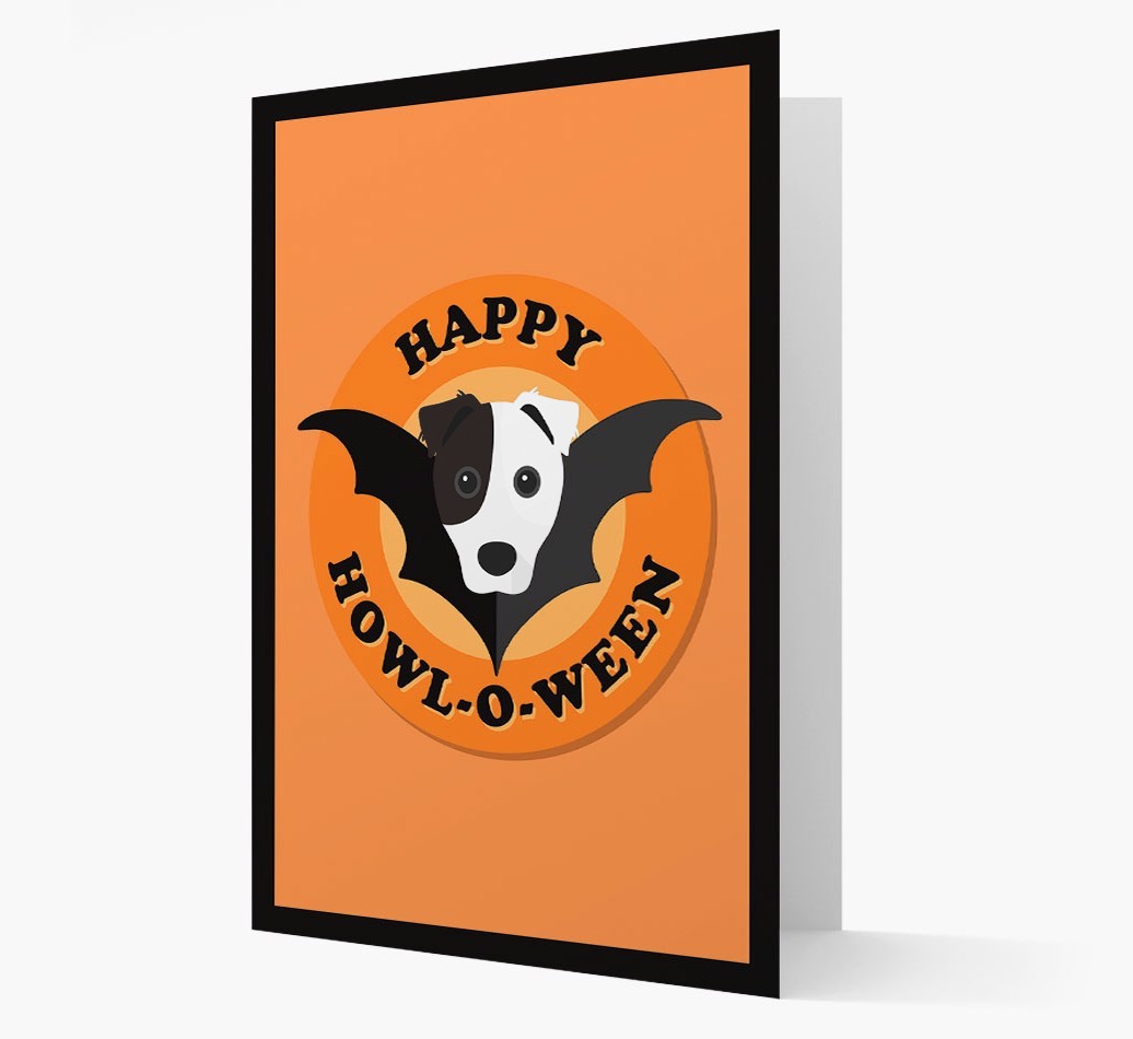 'Happy Howl-o-ween' - Personalized {breedFullName} Halloween Card