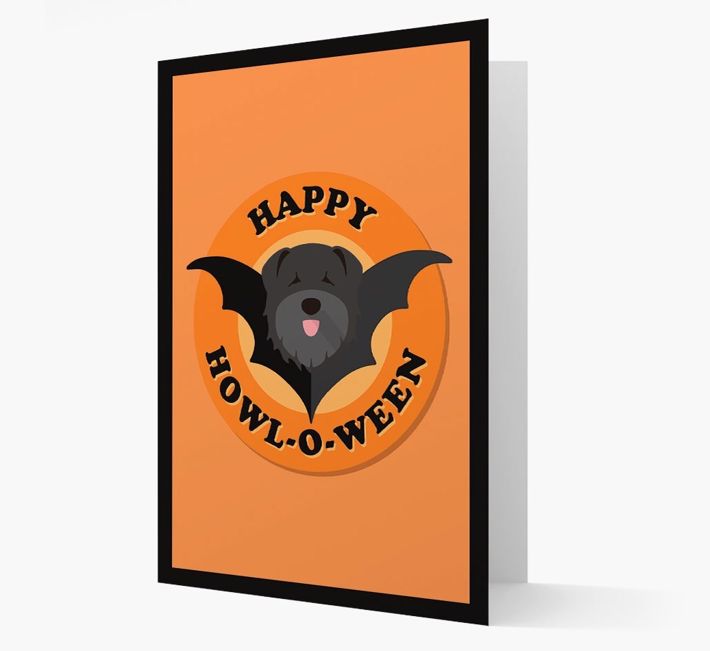 'Happy Howl-o-ween' - Personalized {breedFullName} Halloween Card