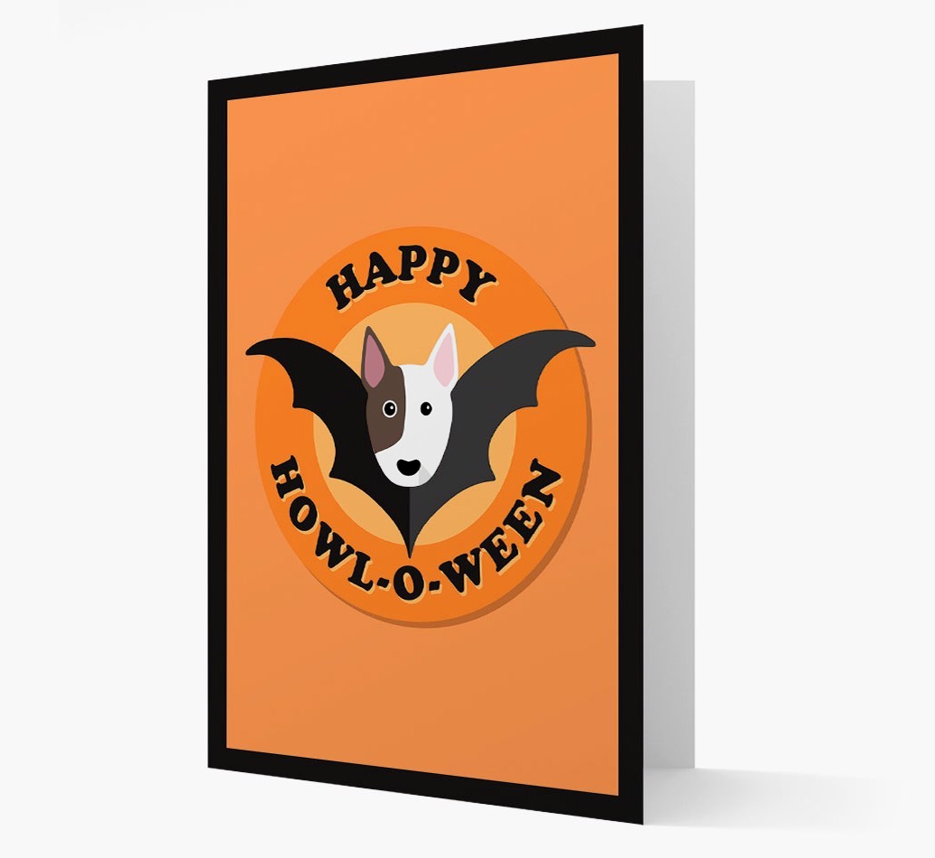 'Happy Howl-o-ween' - Personalized {breedFullName} Halloween Card