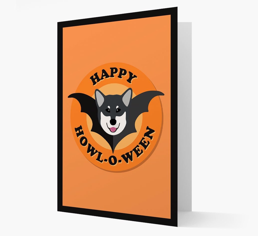 'Happy Howl-o-ween' - Personalized {breedFullName} Halloween Card