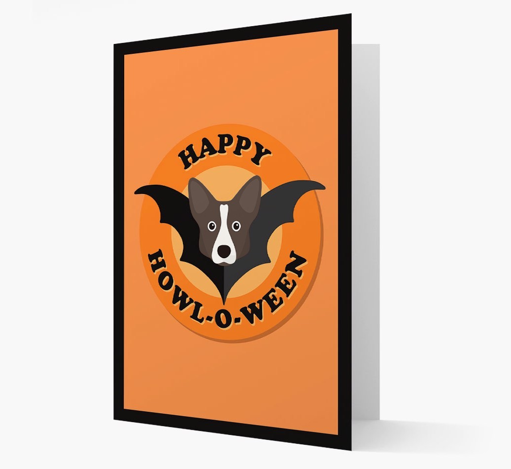 'Happy Howl-o-ween' - Personalized {breedFullName} Halloween Card
