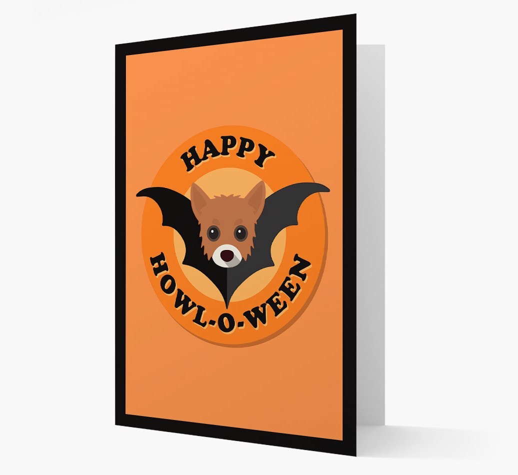 'Happy Howl-o-ween' - Personalized {breedFullName} Halloween Card