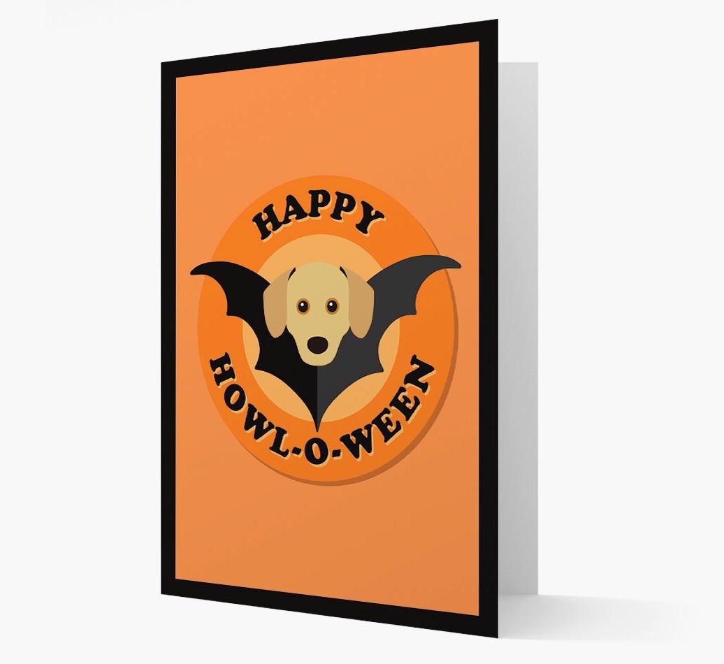 'Happy Howl-o-ween' - Personalized {breedFullName} Halloween Card