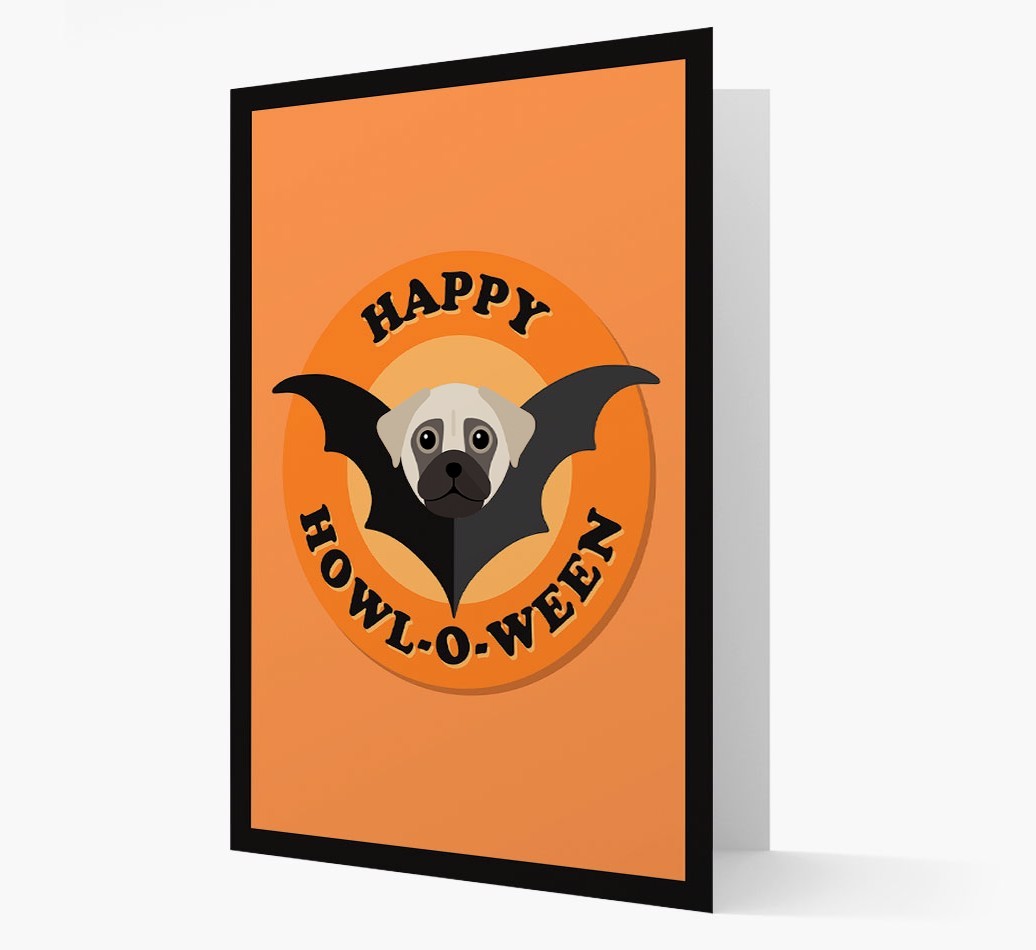 'Happy Howl-o-ween' - Personalized {breedFullName} Halloween Card