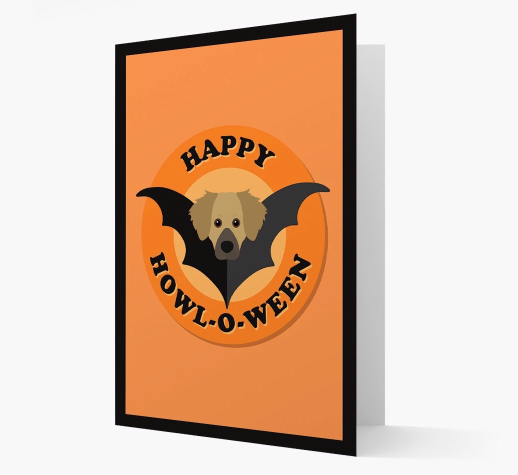 'Happy Howl-o-ween' - Personalized {breedFullName} Halloween Card