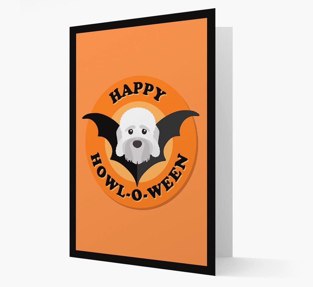 'Happy Howl-o-ween' - Personalized {breedFullName} Halloween Card