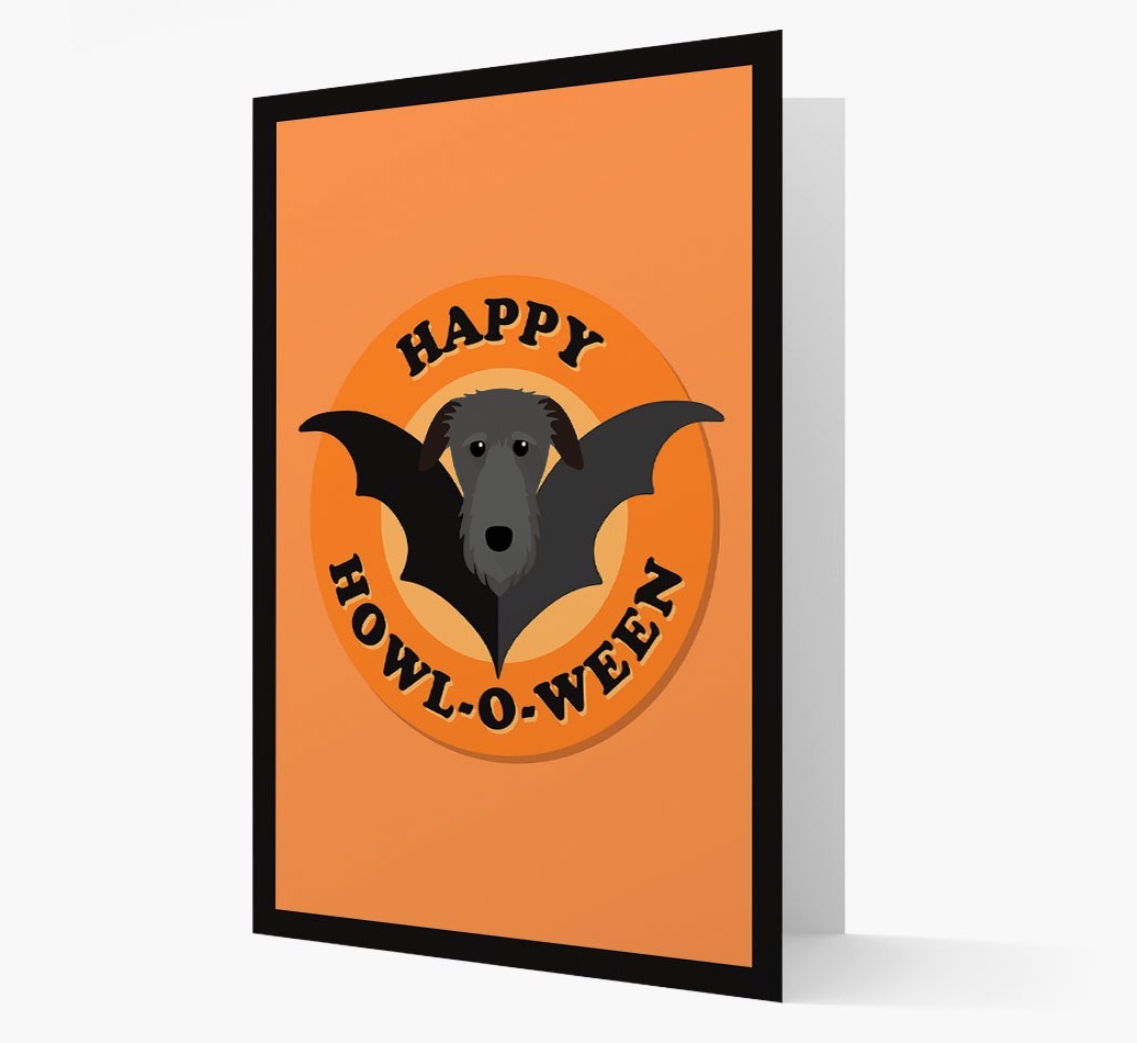 'Happy Howl-o-ween' - Personalized {breedFullName} Halloween Card