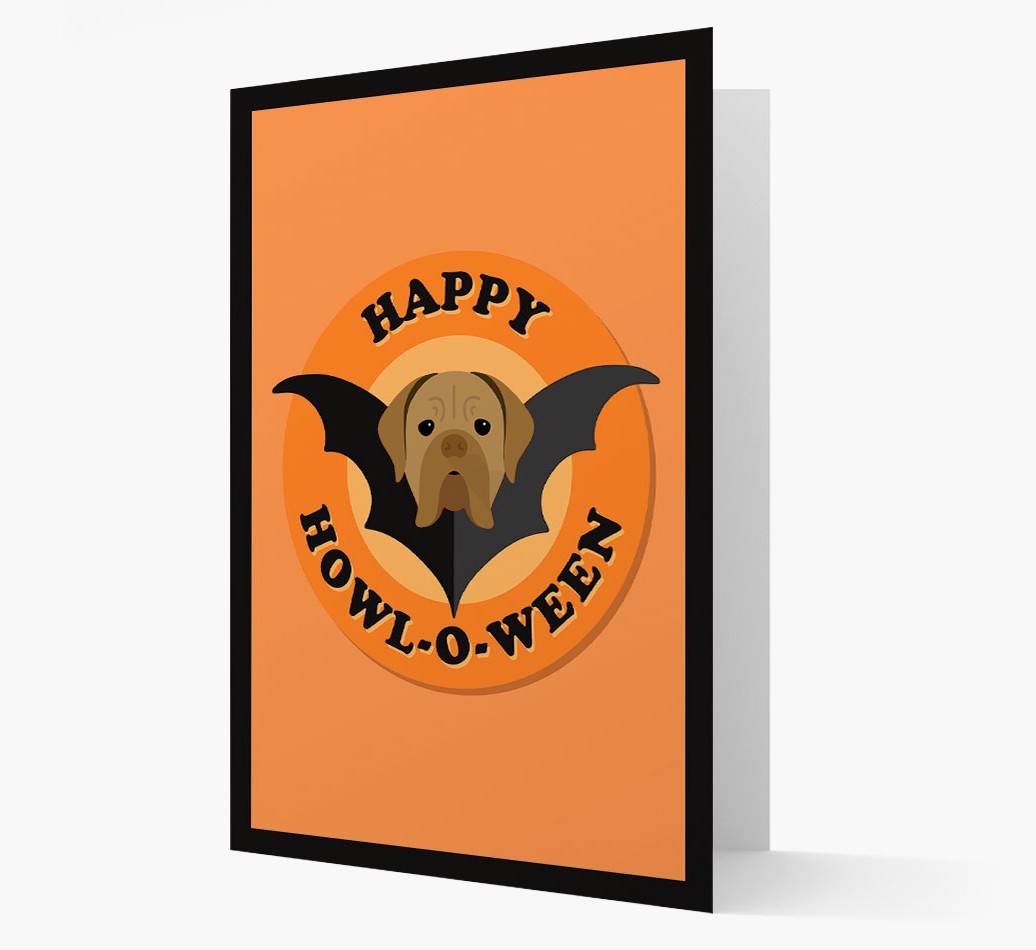 'Happy Howl-o-ween' - Personalized {breedFullName} Halloween Card