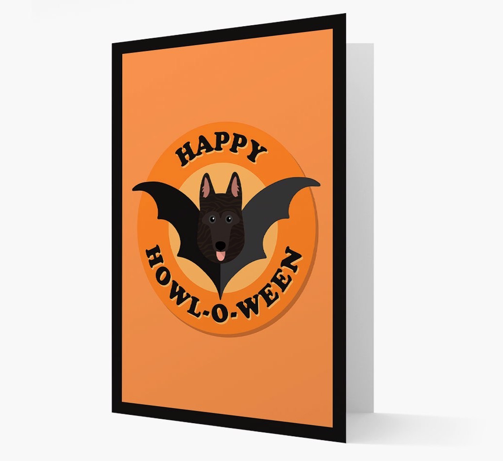 'Happy Howl-o-ween' - Personalized {breedFullName} Halloween Card