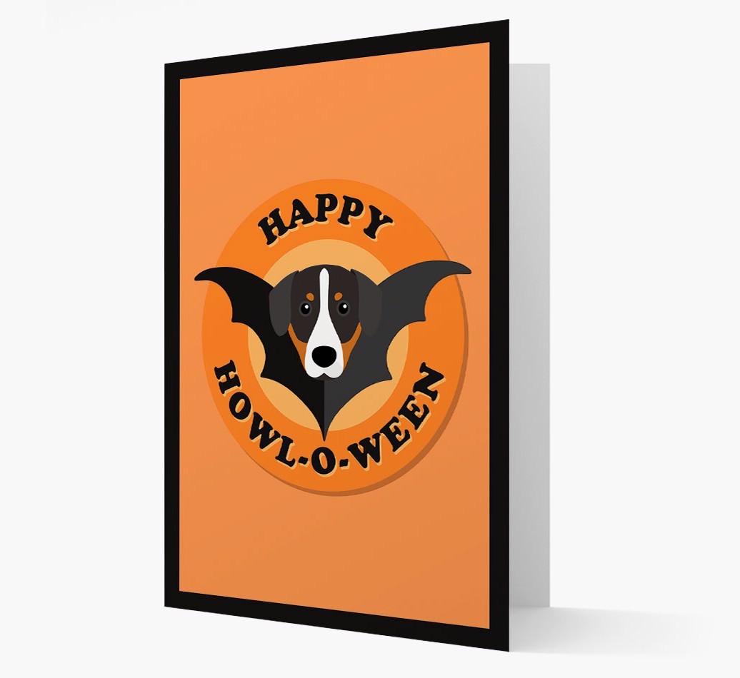 'Happy Howl-o-ween' - Personalized {breedFullName} Halloween Card