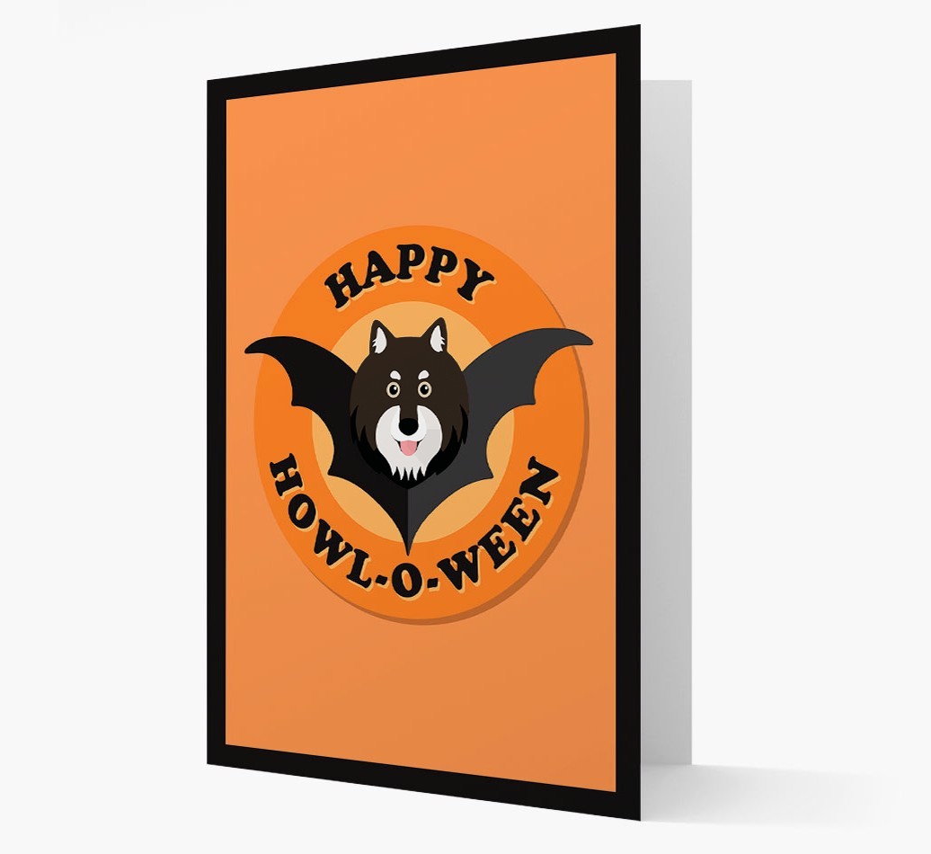 'Happy Howl-o-ween' - Personalized {breedFullName} Halloween Card