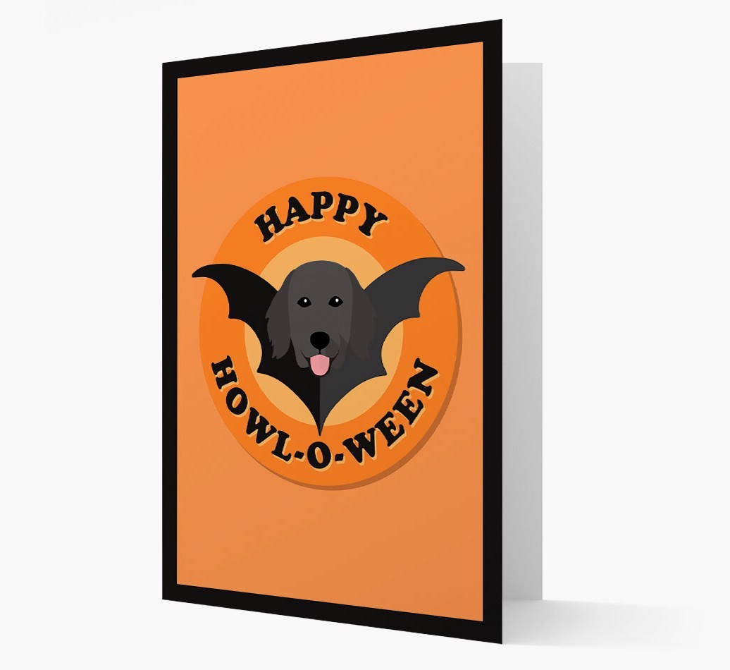 'Happy Howl-o-ween' - Personalized {breedFullName} Halloween Card