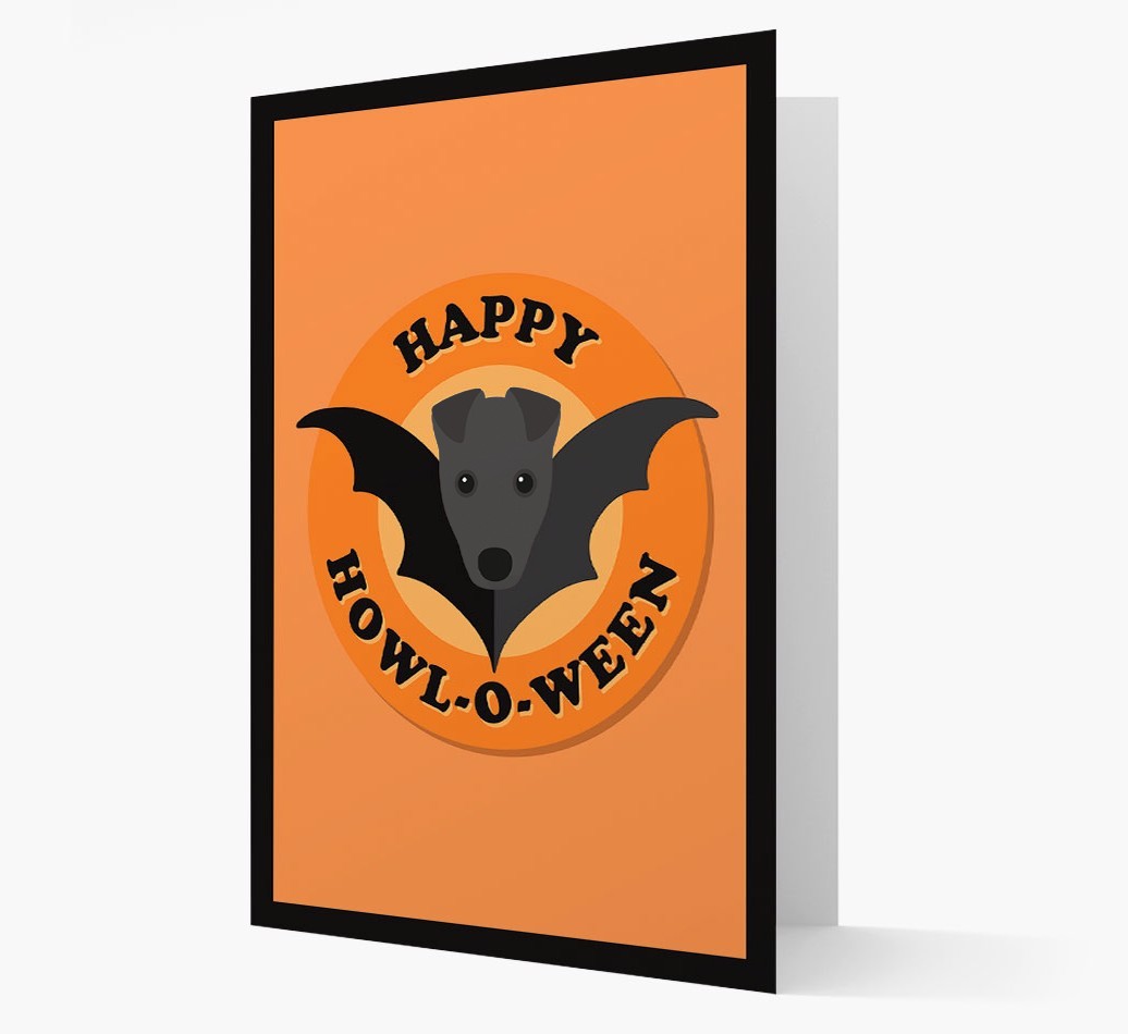 'Happy Howl-o-ween' - Personalized {breedFullName} Halloween Card