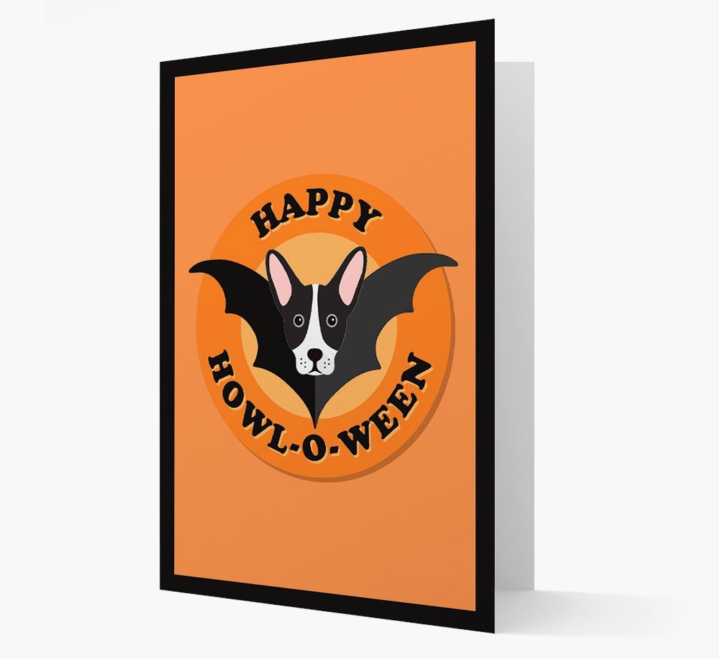 'Happy Howl-o-ween' - Personalized {breedFullName} Halloween Card
