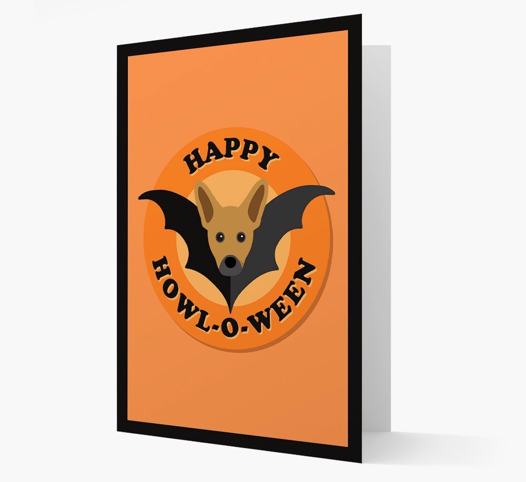 'Happy Howl-o-ween' - Personalized {breedFullName} Halloween Card