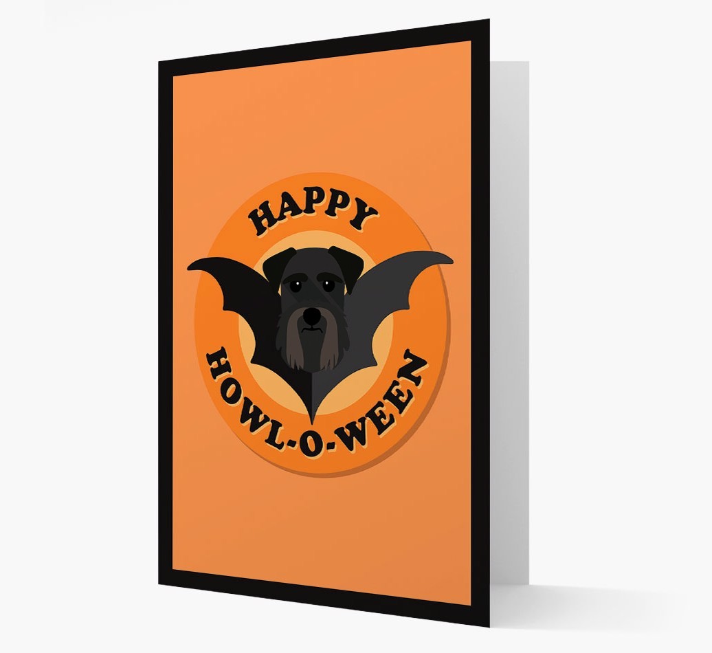 'Happy Howl-o-ween' - Personalized {breedFullName} Halloween Card