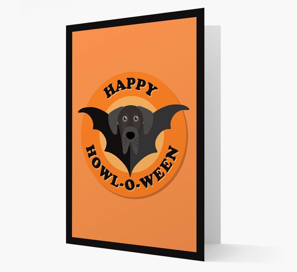 'Happy Howl-o-ween' - Personalized {breedFullName} Halloween Card