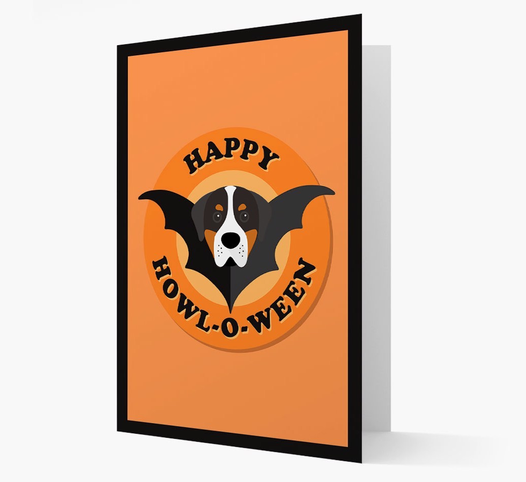 'Happy Howl-o-ween' - Personalized {breedFullName} Halloween Card