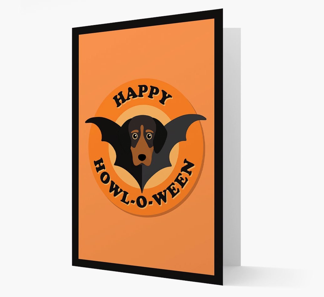 'Happy Howl-o-ween' - Personalized {breedFullName} Halloween Card