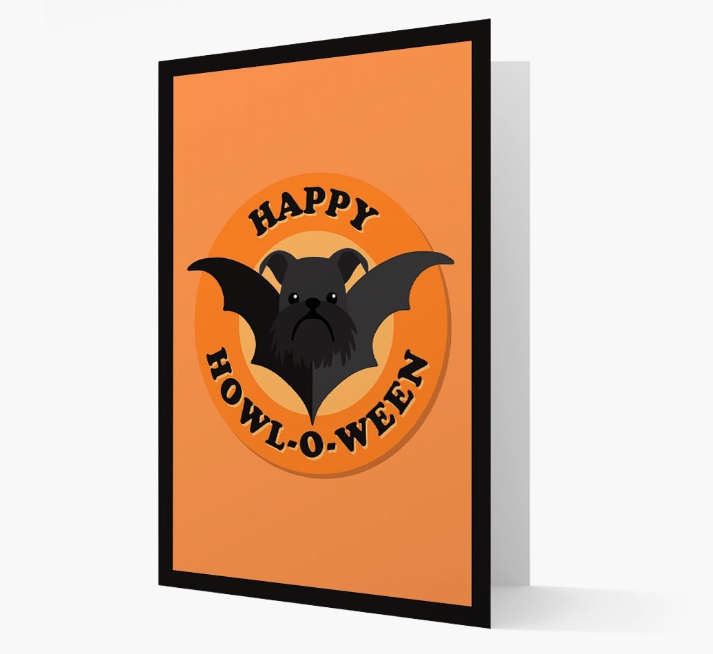 'Happy Howl-o-ween' - Personalized {breedFullName} Halloween Card