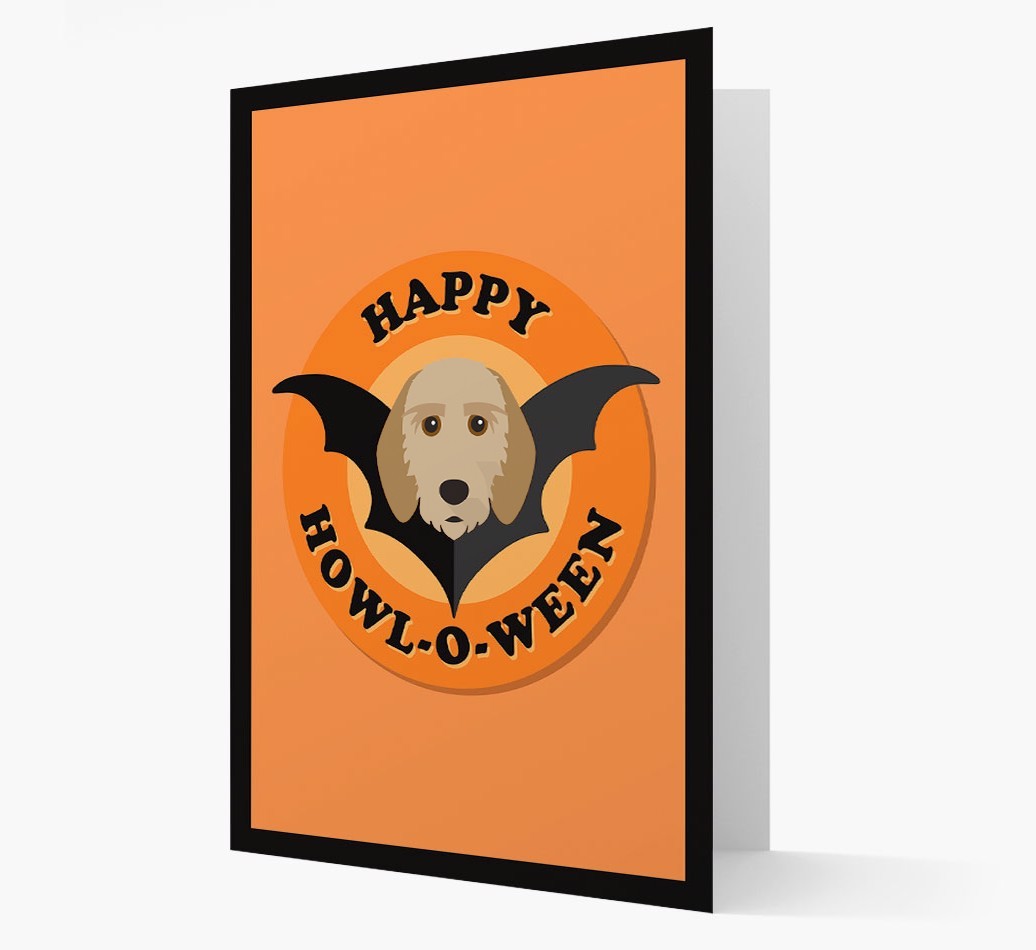 'Happy Howl-o-ween' - Personalized {breedFullName} Halloween Card