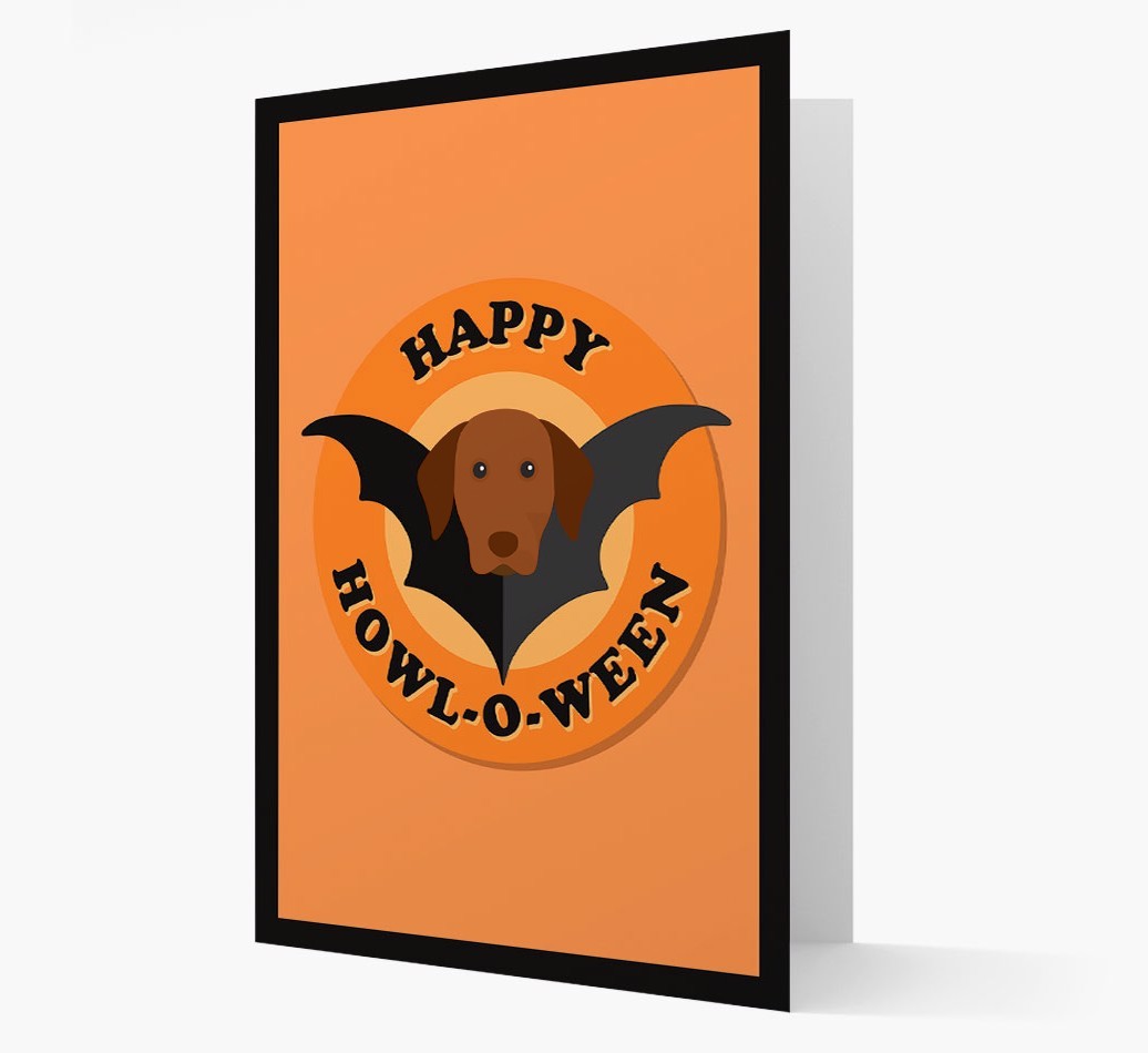 'Happy Howl-o-ween' - Personalized {breedFullName} Halloween Card